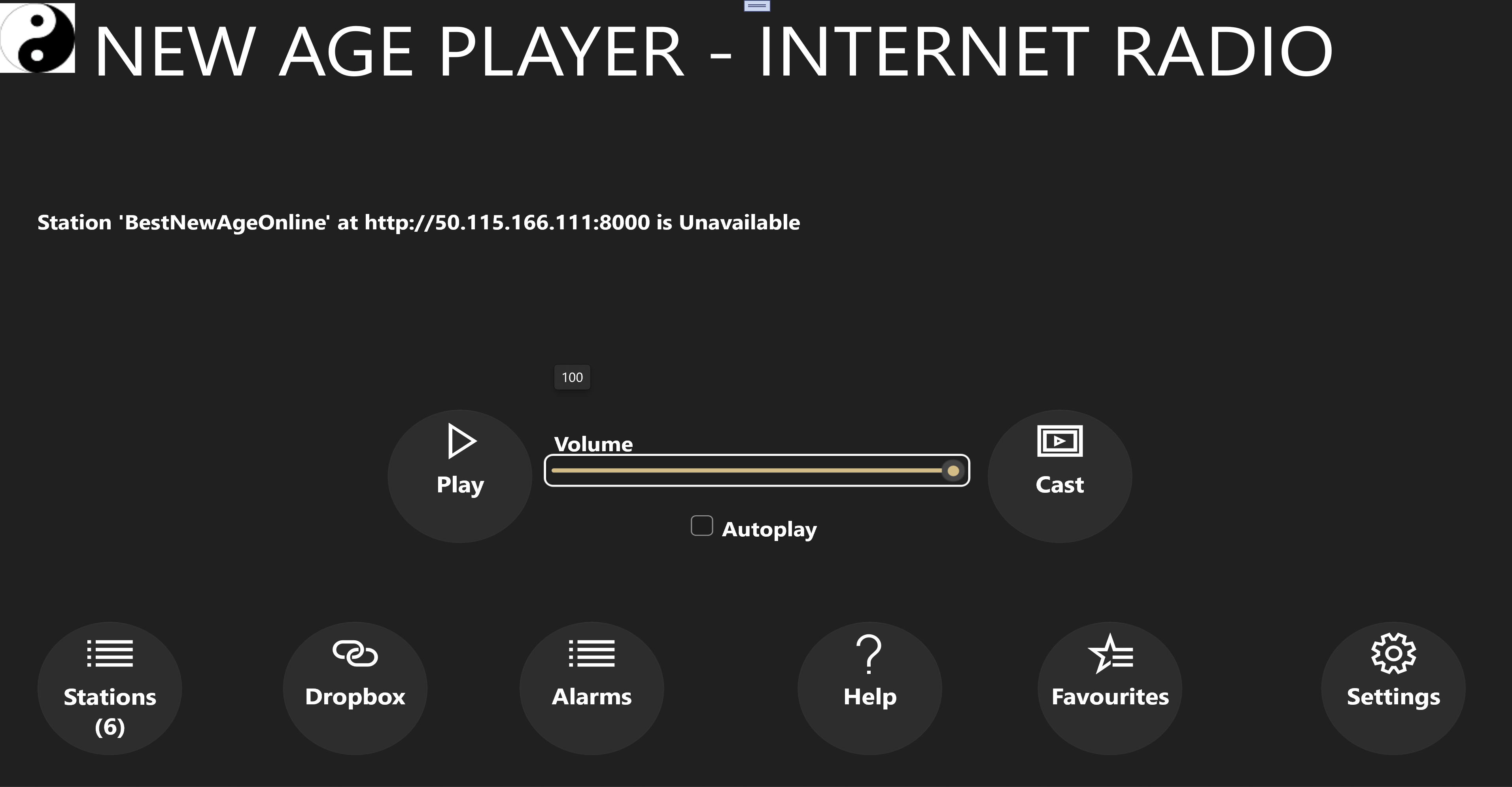 Main screen (Windows 10/11) dark theme and round buttons