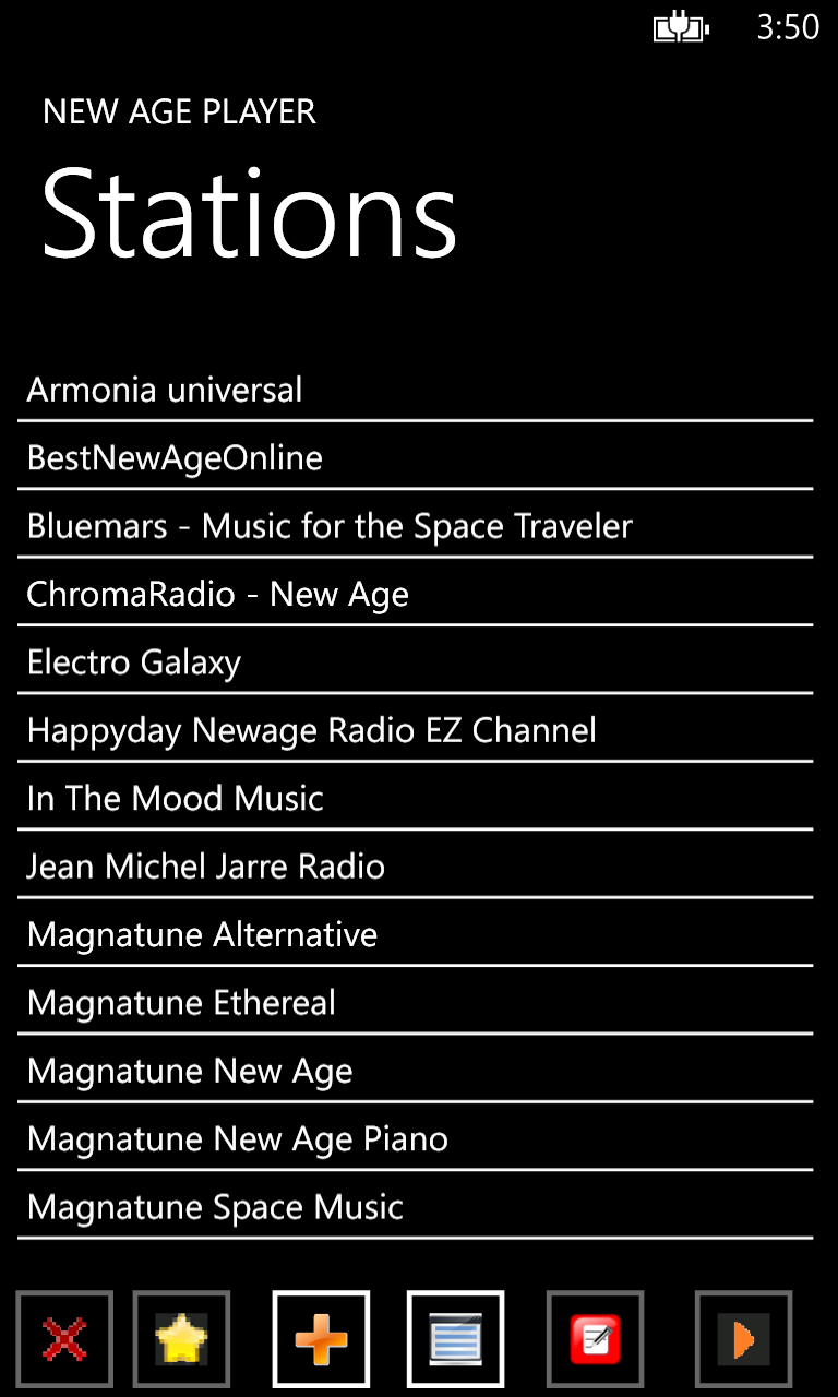 Stations screen